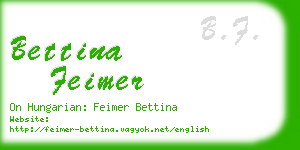 bettina feimer business card